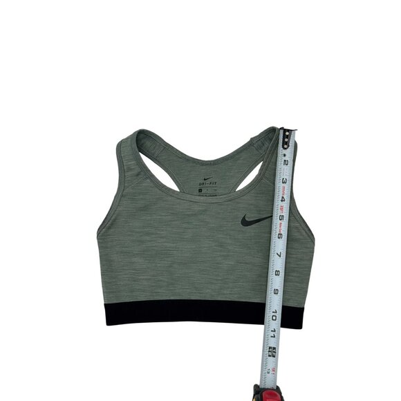 NIKE Women’s Sports Bra Size S Gray Black Dri-FIT Racerback Medium Support - Picture 6 of 9